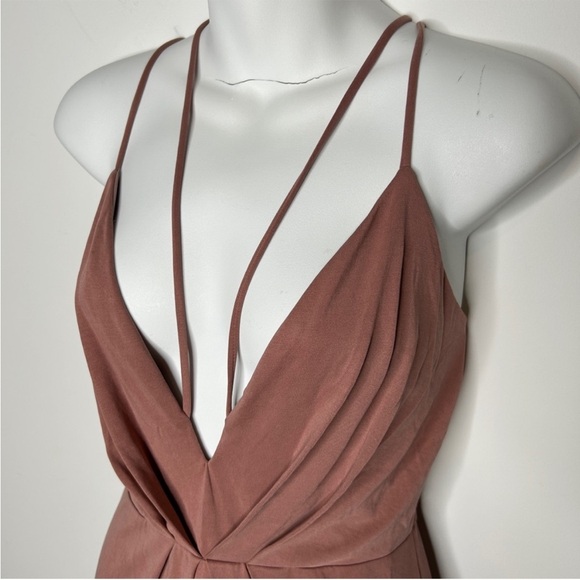 CHARLOTTE RUSSE Deep V Strappy Mini Dress Size Medium - Picture 3 of 6